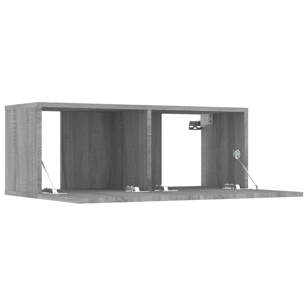4 Piece TV Cabinet Set Grey Sonoma 80x30x30 cm Engineered Wood
