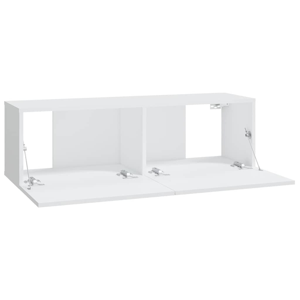 4 Piece Wall-mounted TV Cabinet Set White 100x30x30 cm