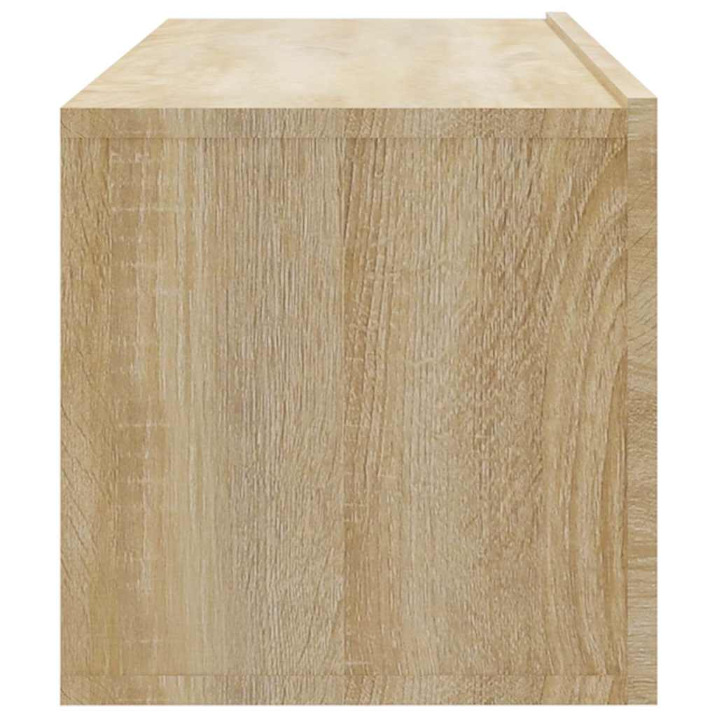 4 Piece Wall-mounted TV Cabinet Set Sonoma Oak 100x30x30 cm