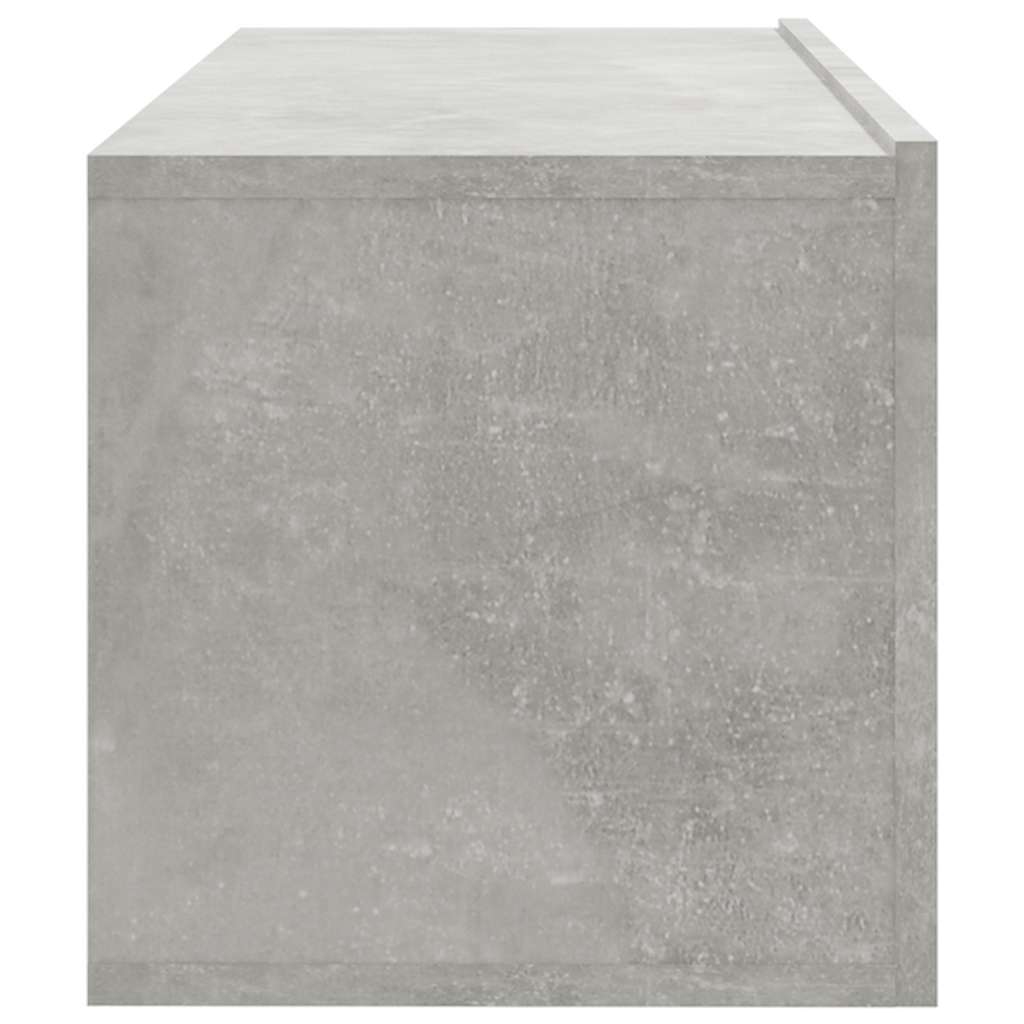 4 Piece Wall-mounted TV Cabinet Set Concrete Grey 100x30x30 cm
