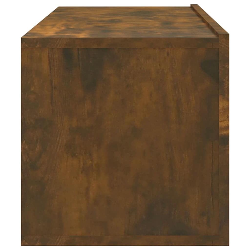 4 Piece Wall-mounted TV Cabinet Set Smoked Oak 100x30x30 cm