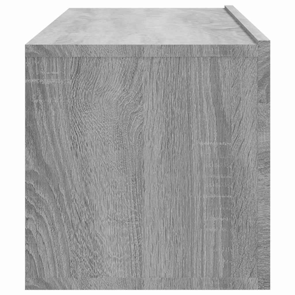 4 Piece Wall-mounted TV Cabinet Set Grey Sonoma 100x30x30 cm