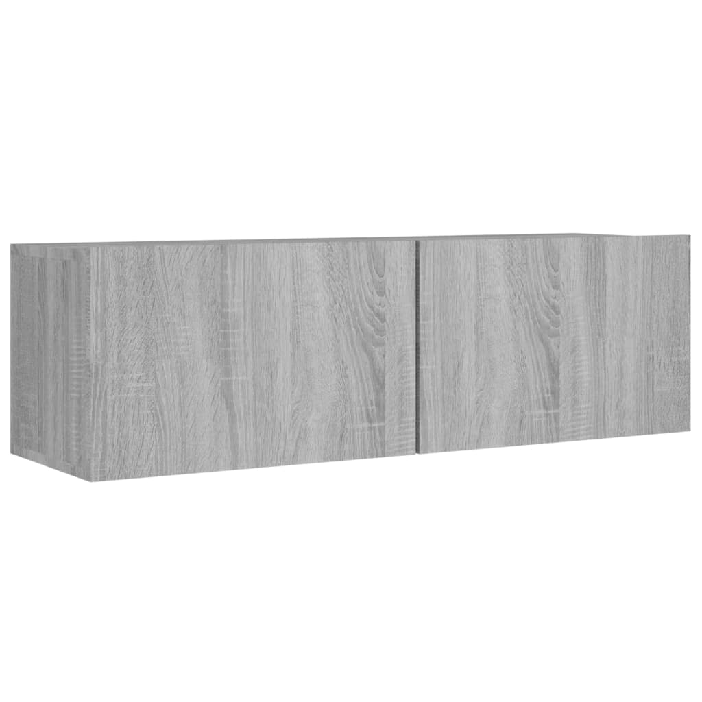 vidaXL 4 Piece TV Cabinet Set Grey Sonoma Engineered Wood