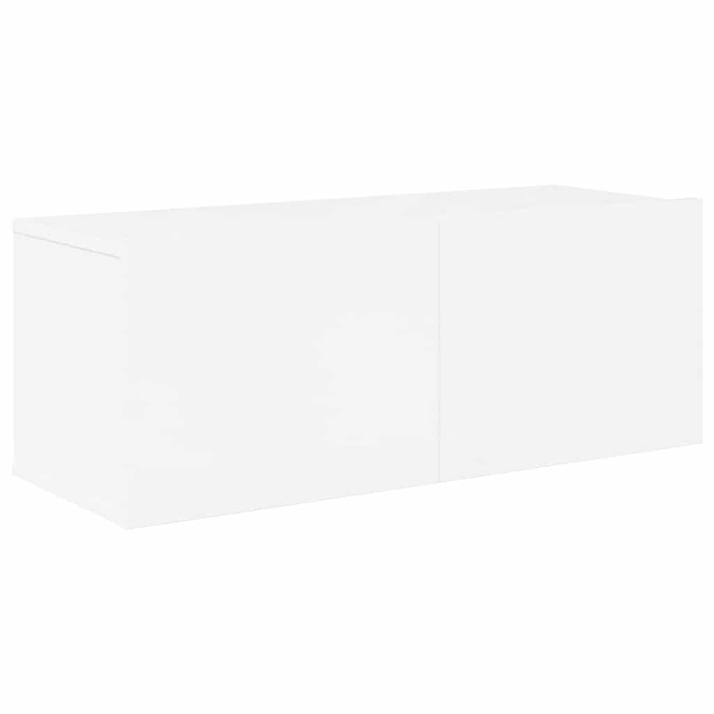 5 Piece TV Cabinet Set White Engineered Wood