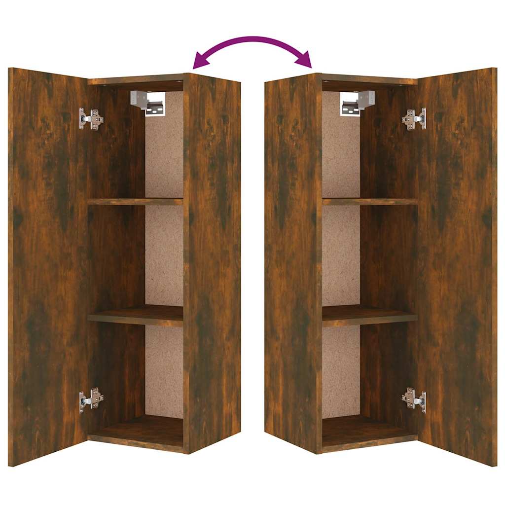 8 Piece TV Cabinet Set Smoked Oak Engineered Wood