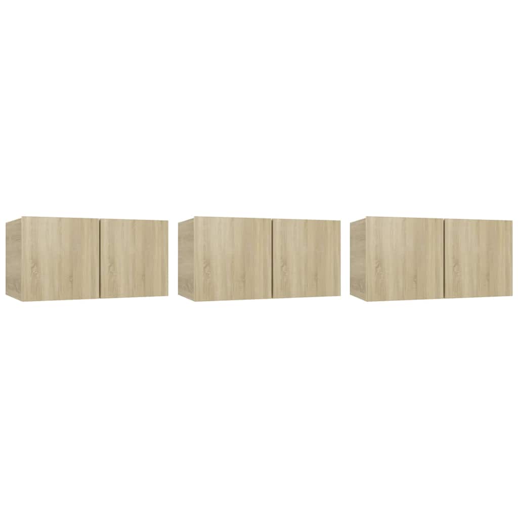 5 Piece TV Cabinet Set Sonoma Oak Engineered Wood