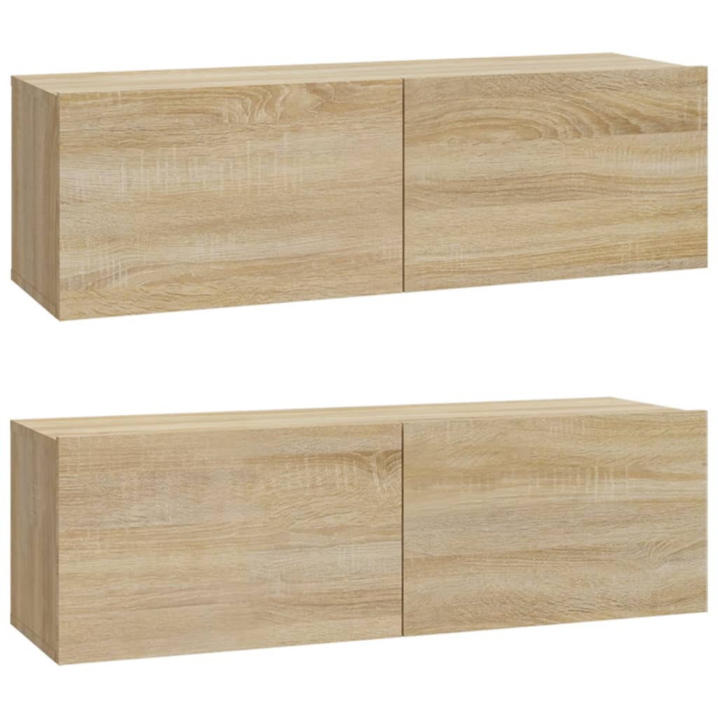 5 Piece TV Cabinet Set Sonoma Oak Engineered Wood