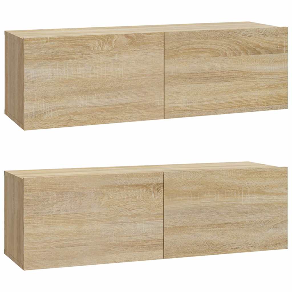 5 Piece TV Cabinet Set Sonoma Oak Engineered Wood