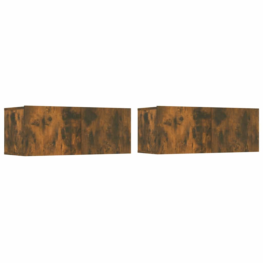 5 Piece TV Cabinet Set Smoked Oak Engineered Wood