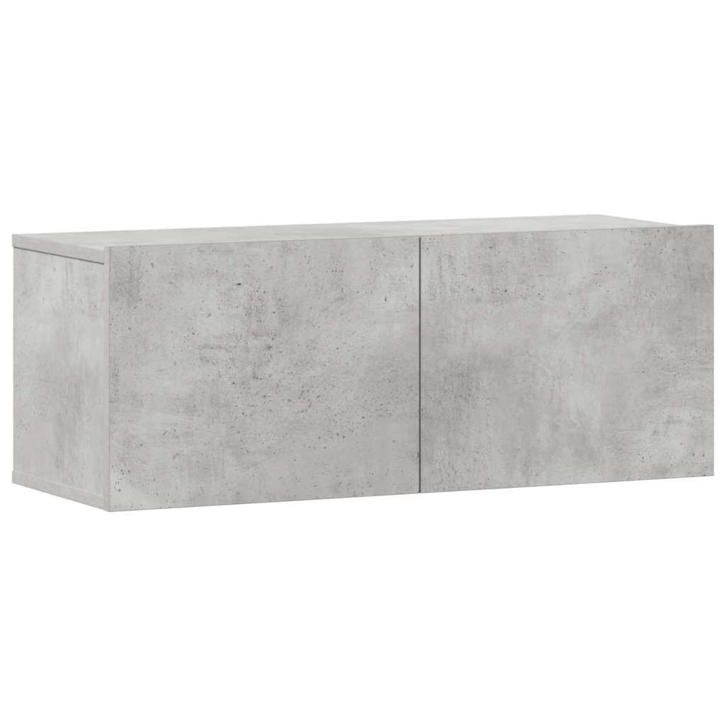 3 Piece TV Cabinet Set Concrete Grey Engineered Wood