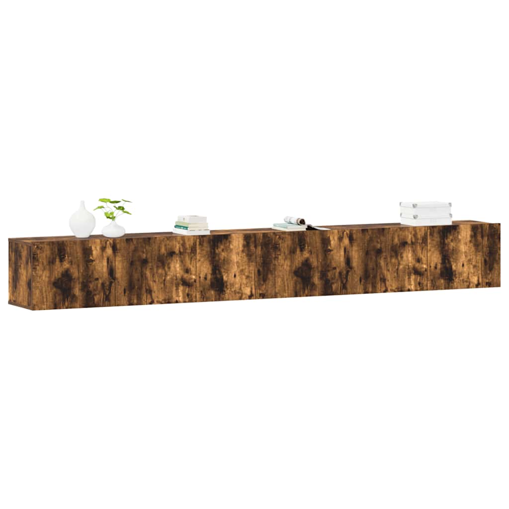 3 Piece TV Cabinet Set Smoked Oak Engineered Wood