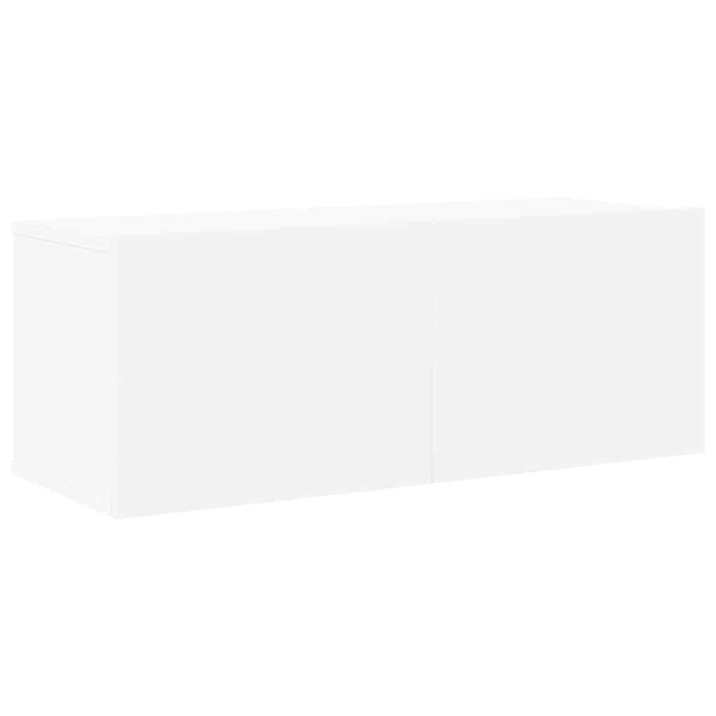 7 Piece TV Cabinet Set White Engineered Wood