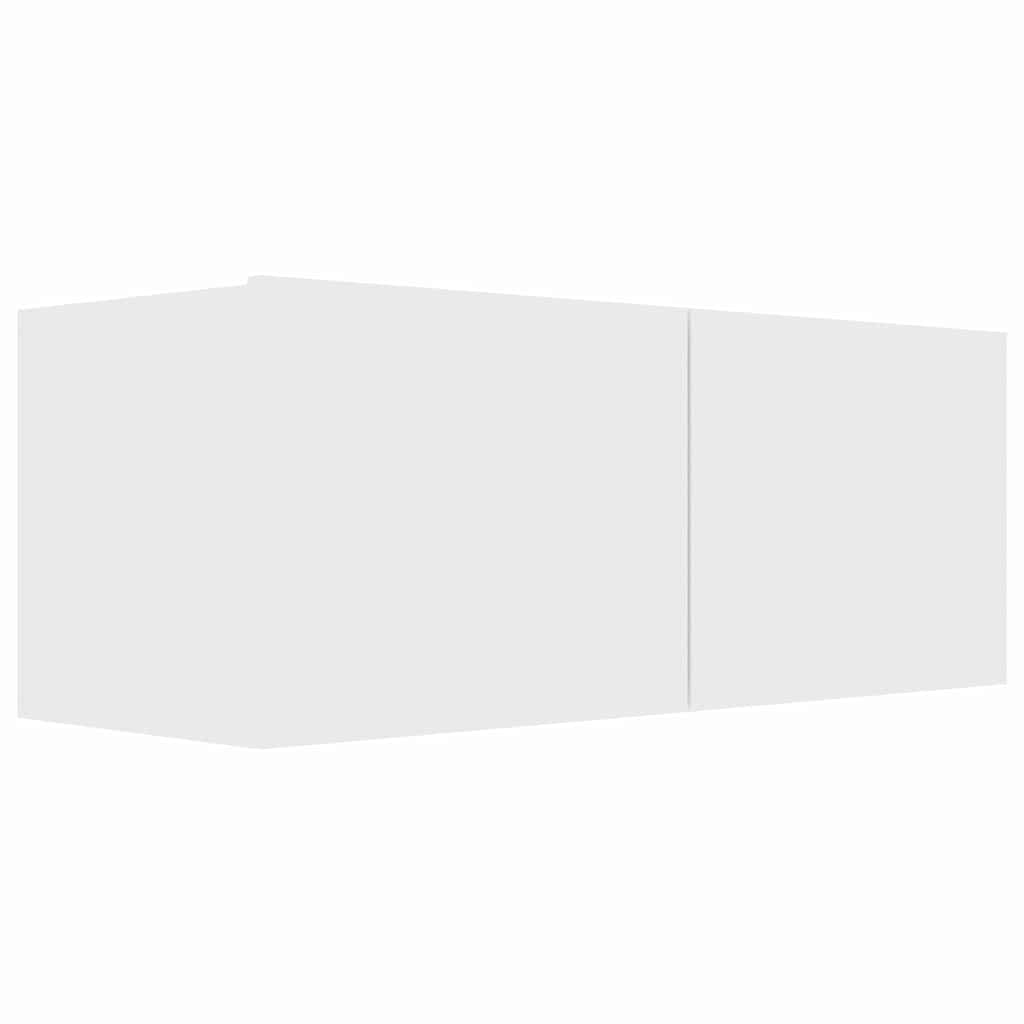 7 Piece TV Cabinet Set White Engineered Wood