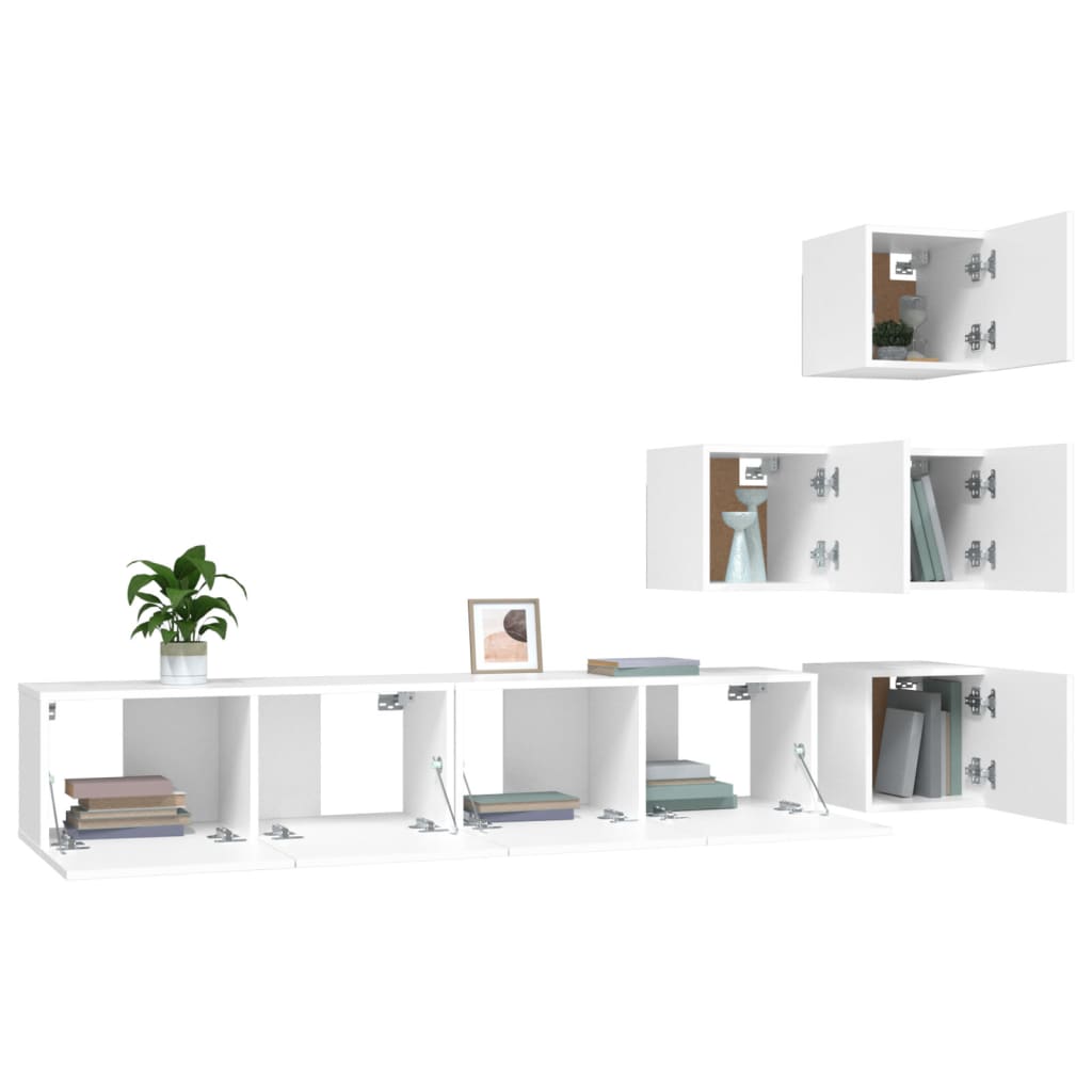 vidaXL Wall-mounted TV Cabinet White Engineered Wood