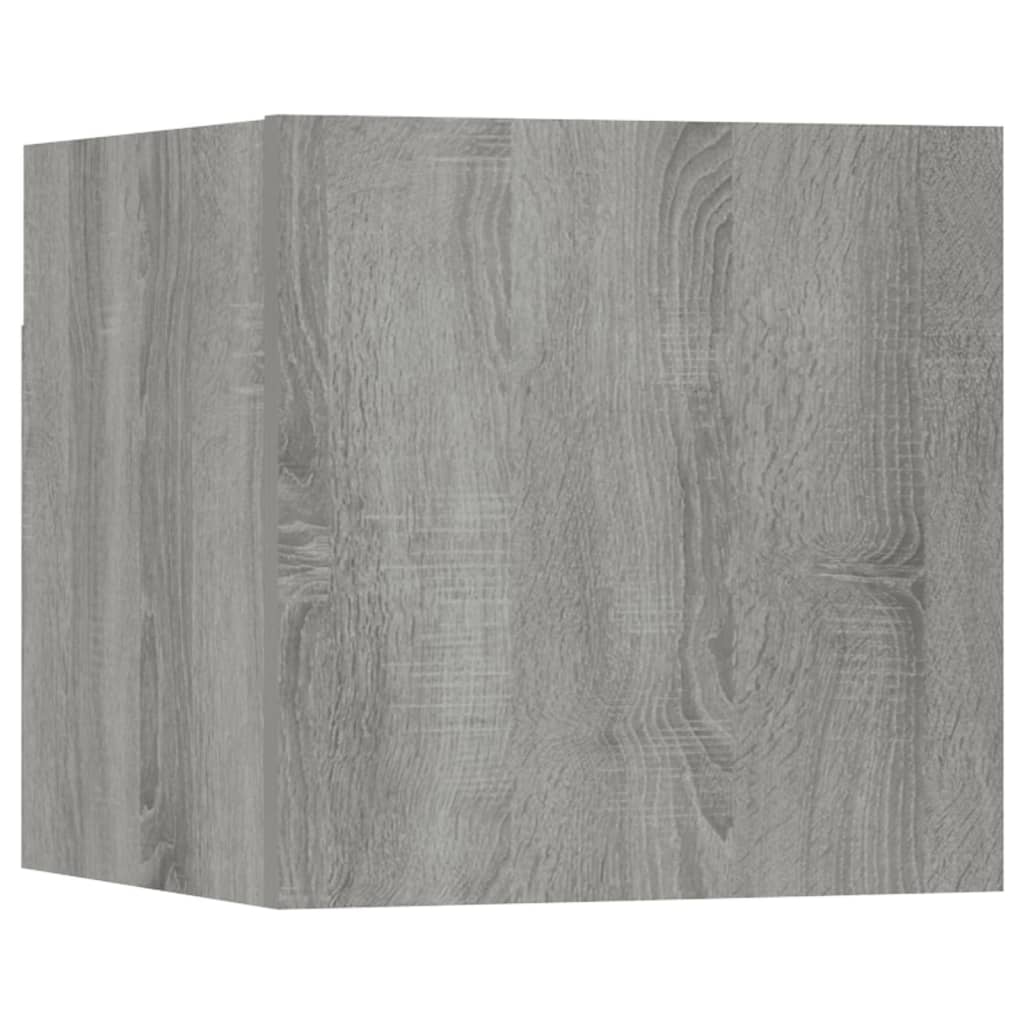 vidaXL Wall-mounted TV Cabinet Grey Sonoma Engineered Wood