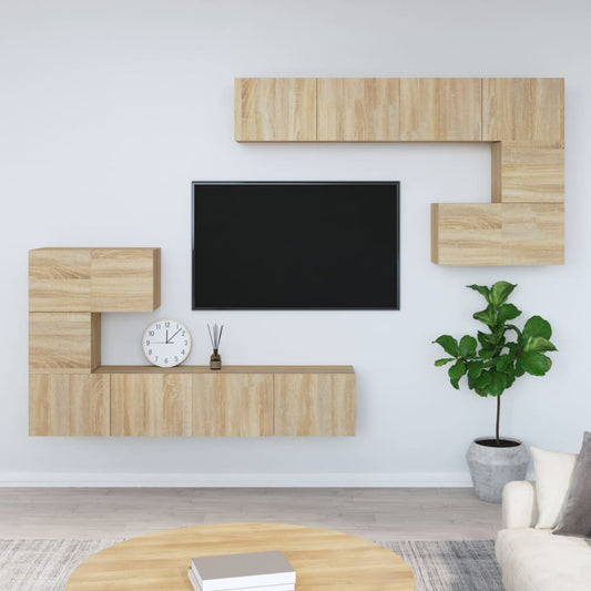 vidaXL Wall-mounted TV Cabinet Sonoma Oak Engineered Wood