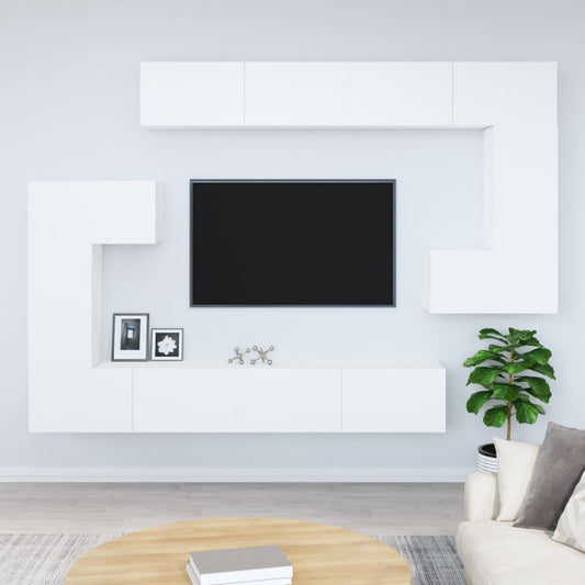 vidaXL Wall-mounted TV Cabinet White Engineered Wood