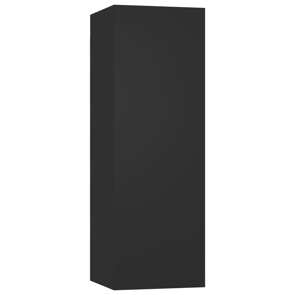 vidaXL Wall-mounted TV Cabinet Black Engineered Wood
