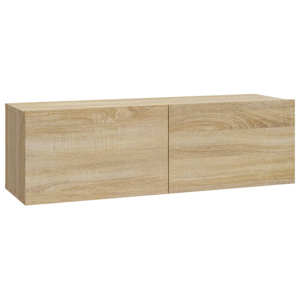 4 Piece TV Cabinet Set Sonoma Oak Engineered Wood