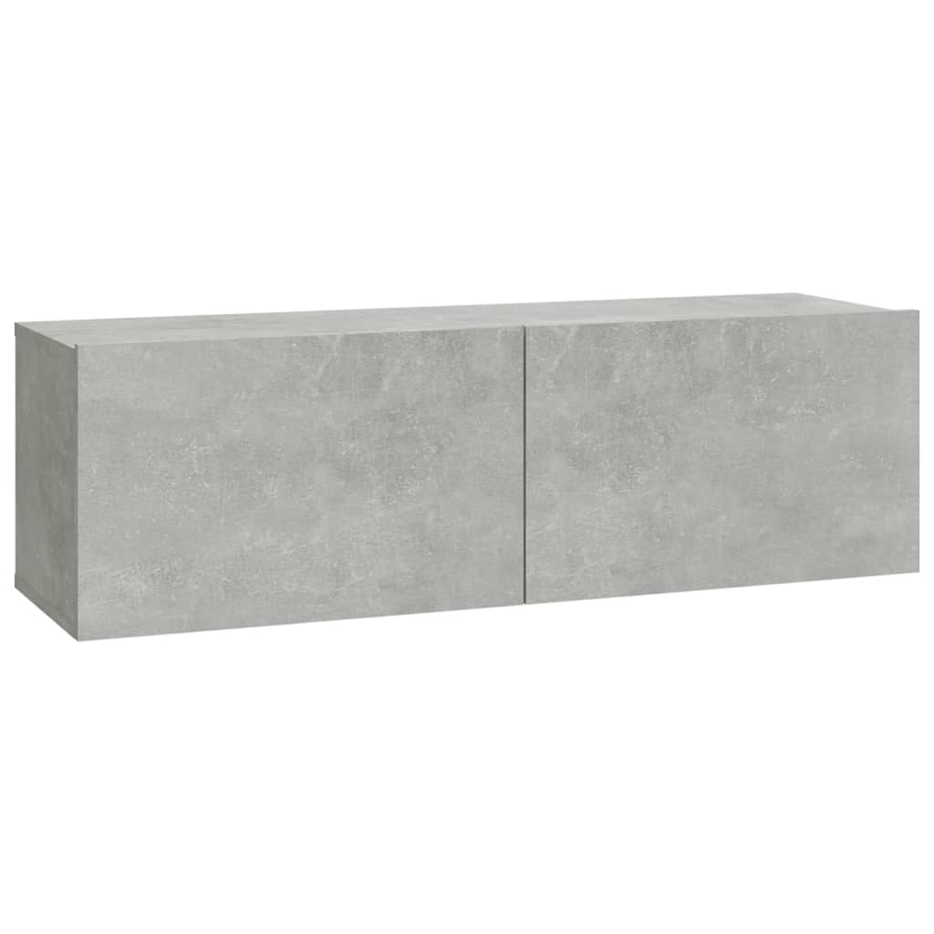 vidaXL 4 Piece TV Cabinet Set Concrete Grey Engineered Wood