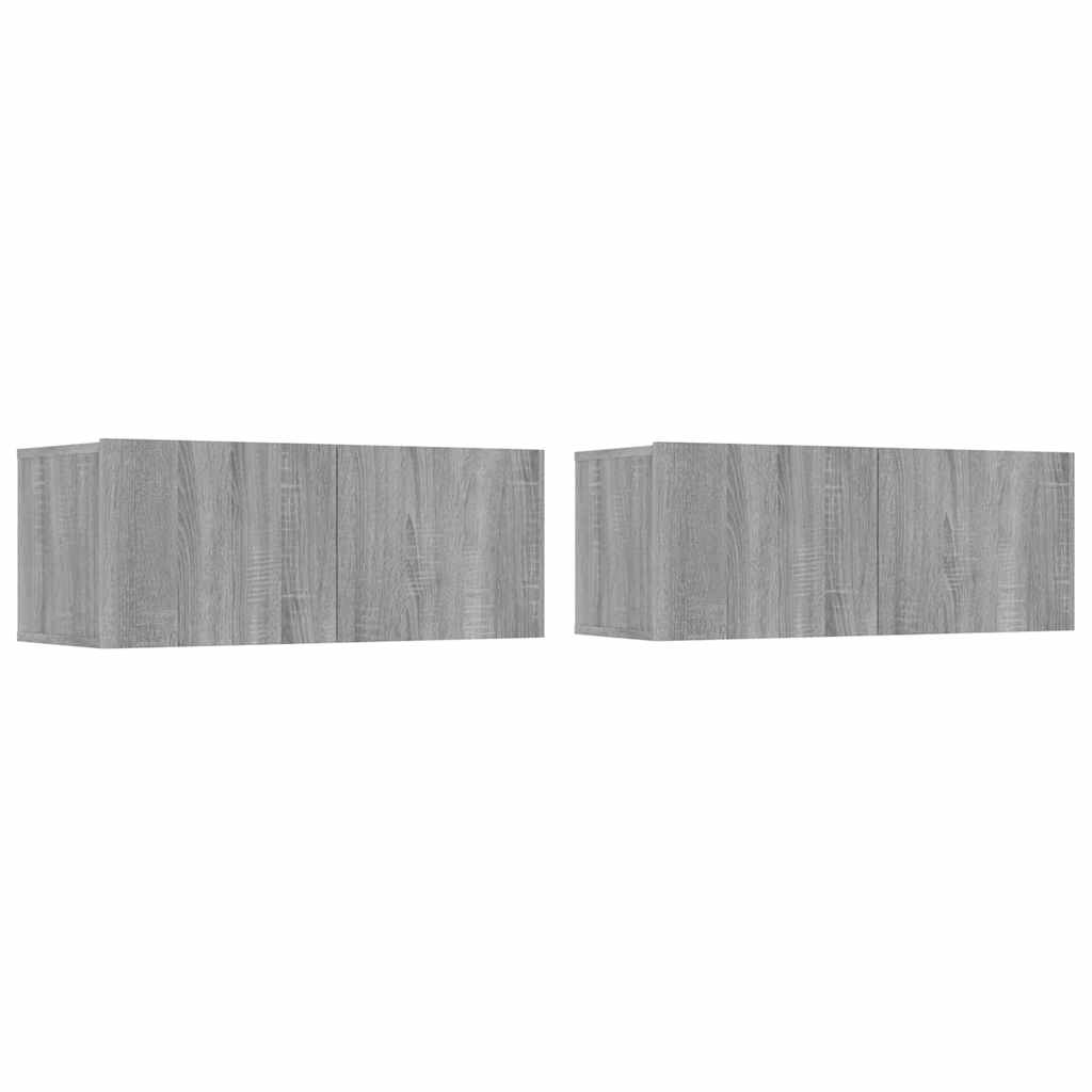 6 Piece TV Cabinet Set Grey Sonoma Engineered Wood