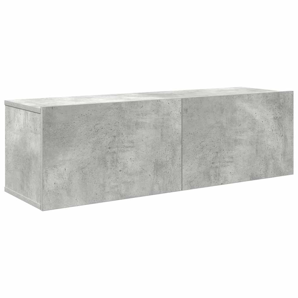 4 Piece TV Cabinet Set Concrete Grey Engineered Wood