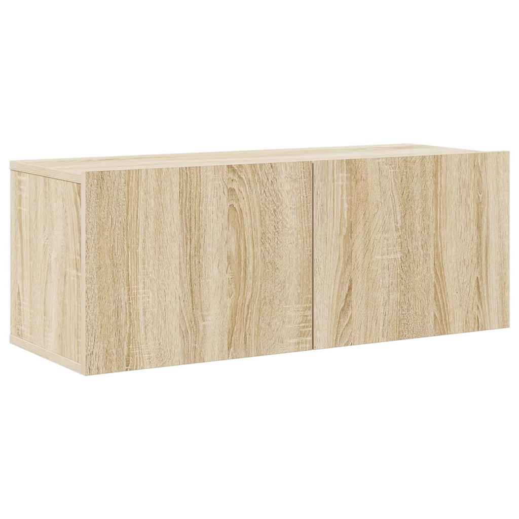 4 Piece TV Cabinet Set Sonoma Oak Engineered Wood