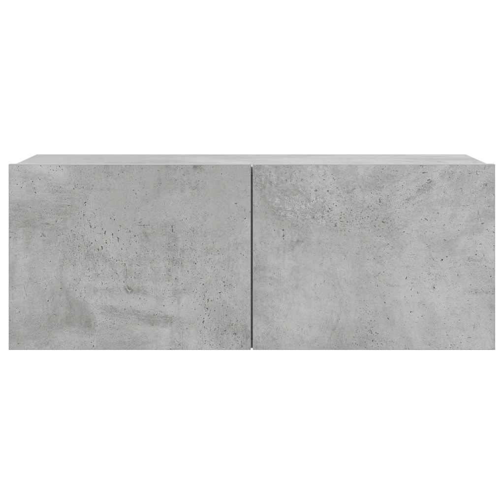 4 Piece TV Cabinet Set Concrete Grey Engineered Wood