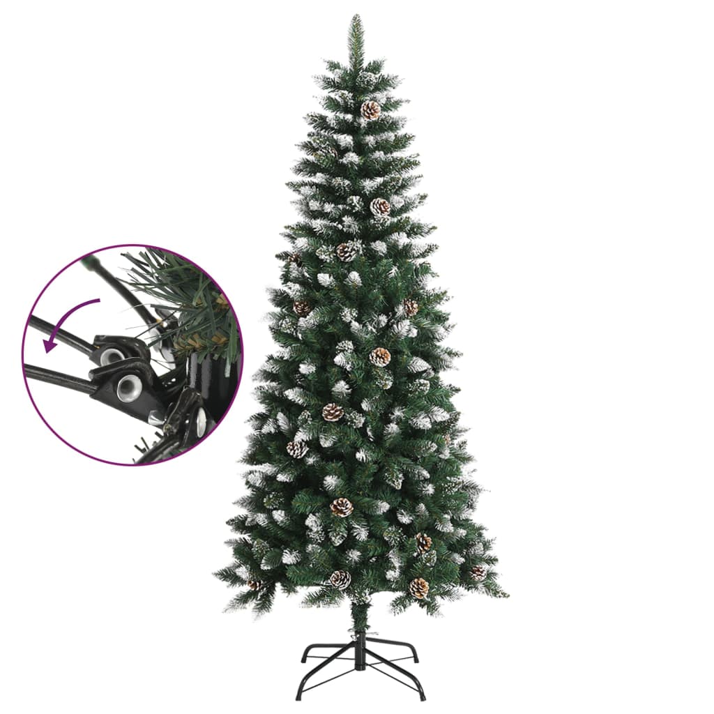 vidaXL Artificial Christmas Tree with Stand Green 150 cm PVC