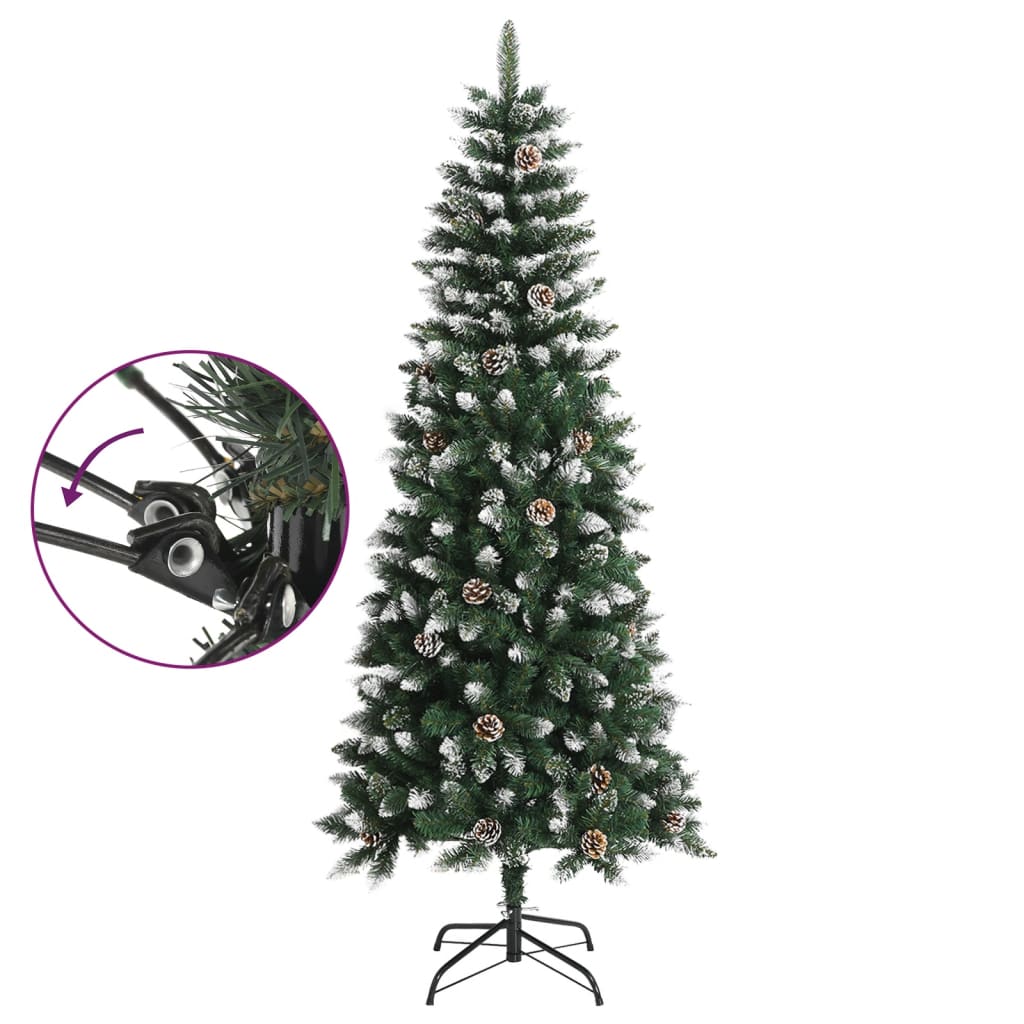 vidaXL Artificial Christmas Tree with Stand Green 180 cm PVC