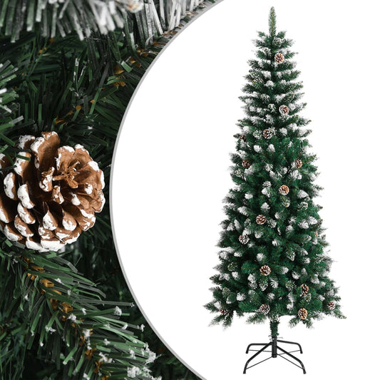 vidaXL Artificial Christmas Tree with Stand Green 210 cm PVC