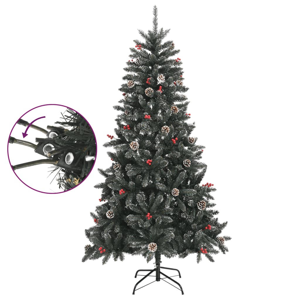 vidaXL Artificial Christmas Tree with Stand Green 180 cm PVC