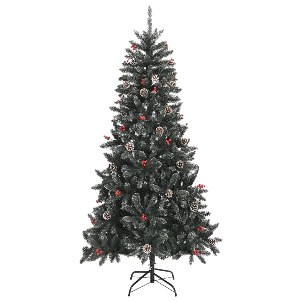 vidaXL Artificial Christmas Tree with Stand Green 210 cm PVC