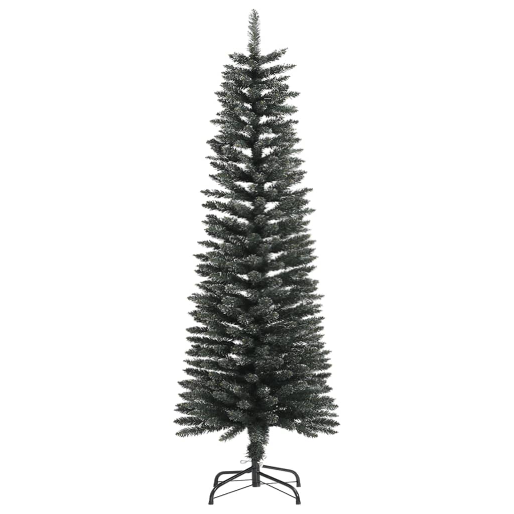 vidaXL Artificial Slim Christmas Tree with Stand Green 120 cm PVC