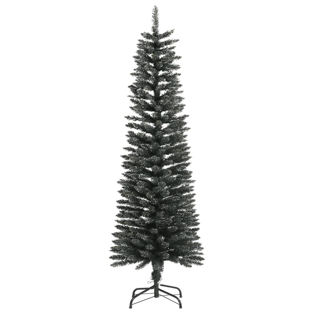 vidaXL Artificial Slim Christmas Tree with Stand Green 150 cm PVC