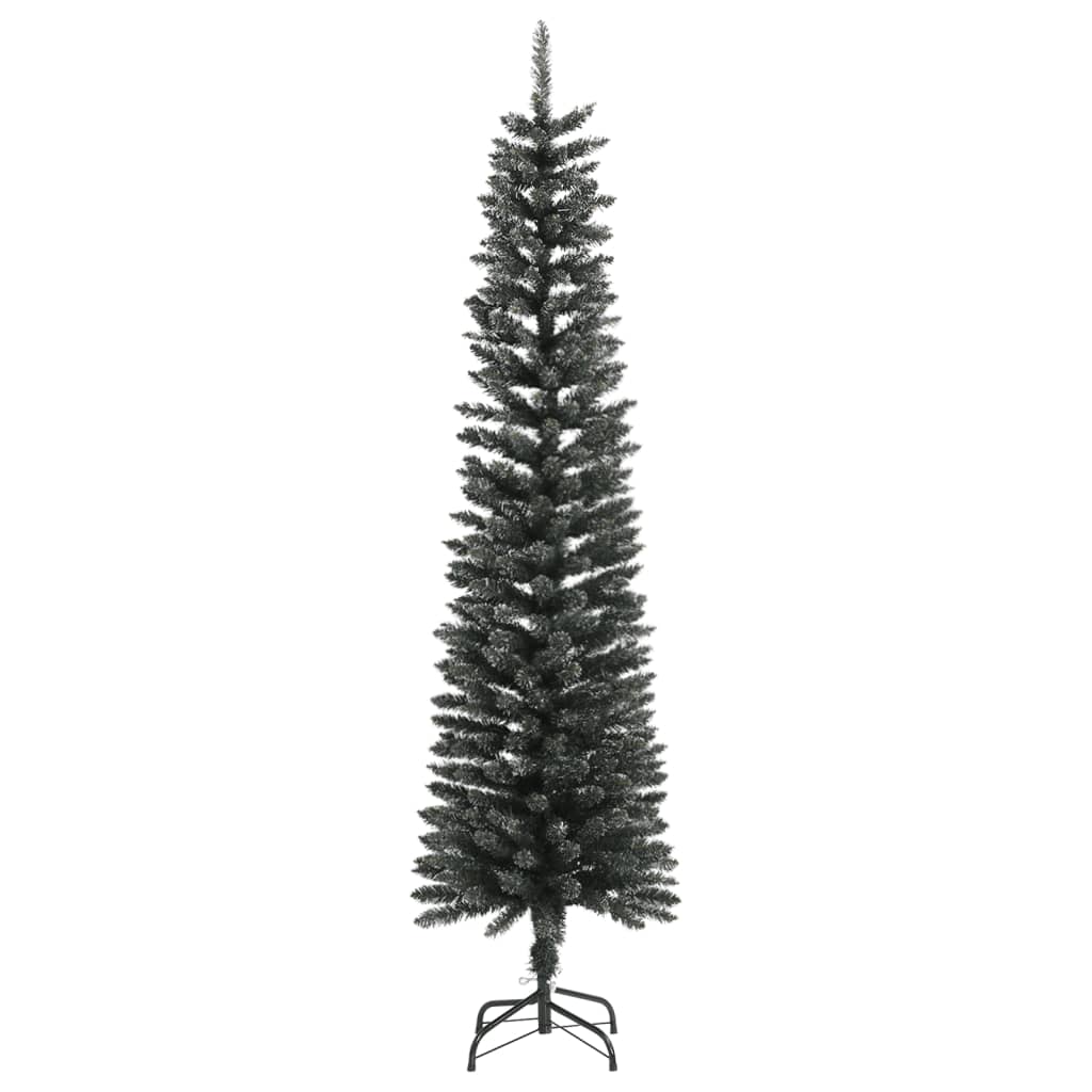 vidaXL Artificial Slim Christmas Tree with Stand Green 180 cm PVC