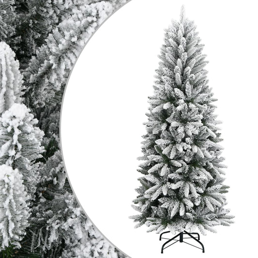 vidaXL Artificial Christmas Tree with Flocked Snow 150 cm PVC&PE