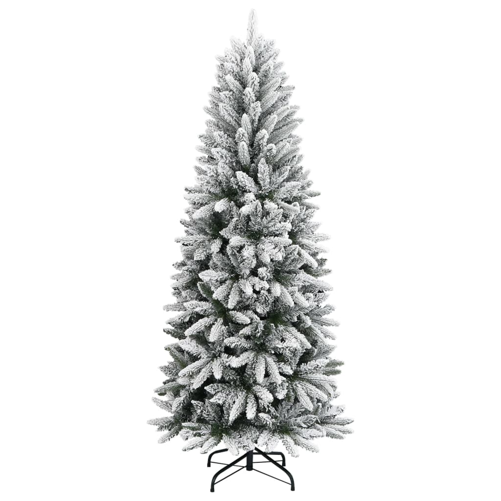 vidaXL Artificial Christmas Tree with Flocked Snow 150 cm PVC&PE