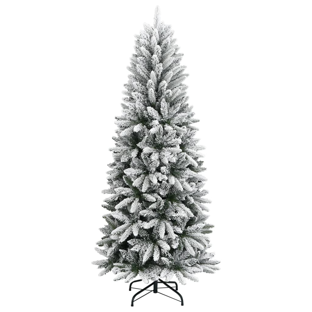 vidaXL Artificial Christmas Tree with Flocked Snow 180 cm PVC&PE