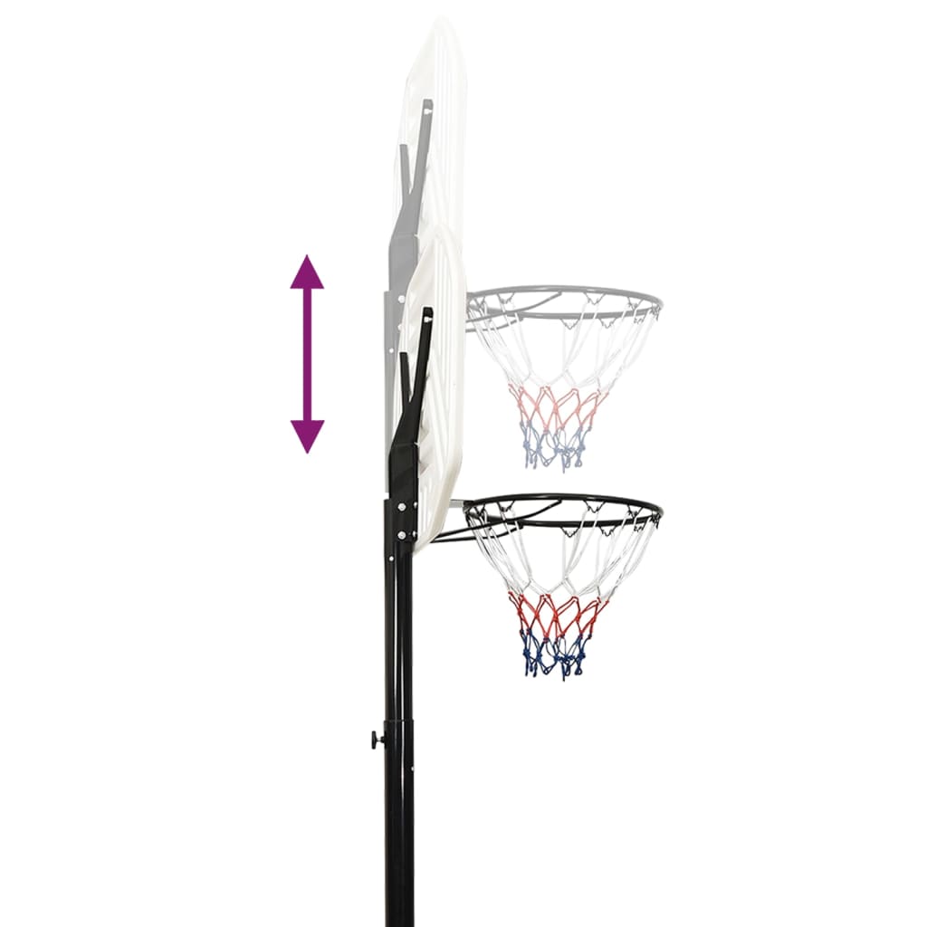 vidaXL Basketball Stand White 258-363 cm Polyethene