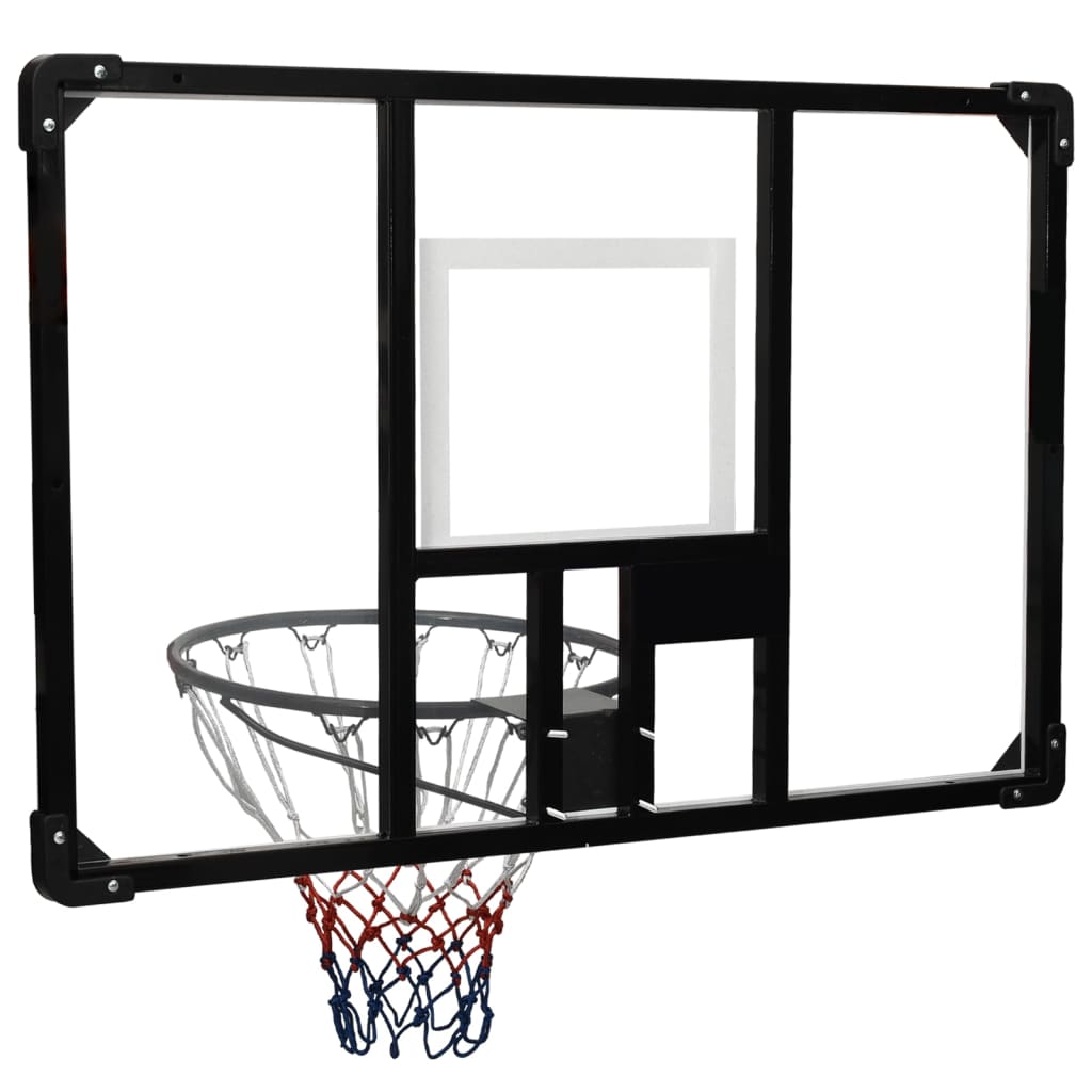 vidaXL Basketball Backboard Transparent 106x69x3 cm Polycarbonate