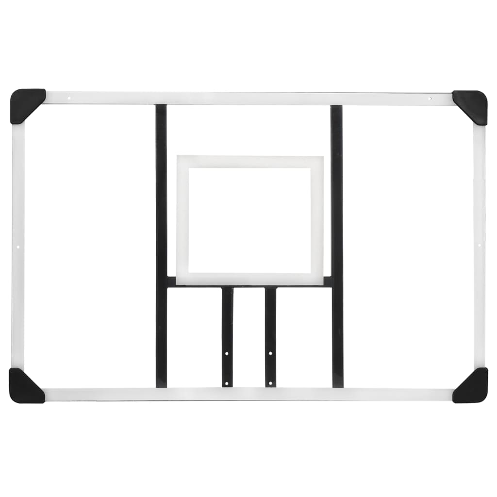 vidaXL Basketball Backboard Transparent 106x69x3 cm Polycarbonate