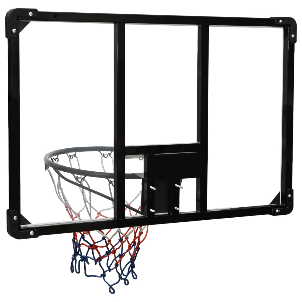 vidaXL Basketball Backboard Transparent 90x60x2.5 cm Polycarbonate