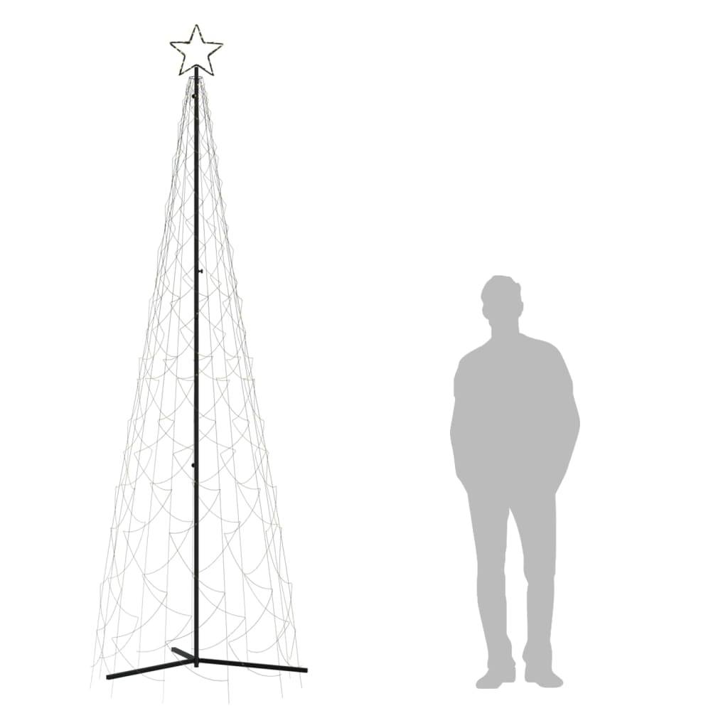 vidaXL Christmas Cone Tree Warm White 500 LEDs 100x300 cm