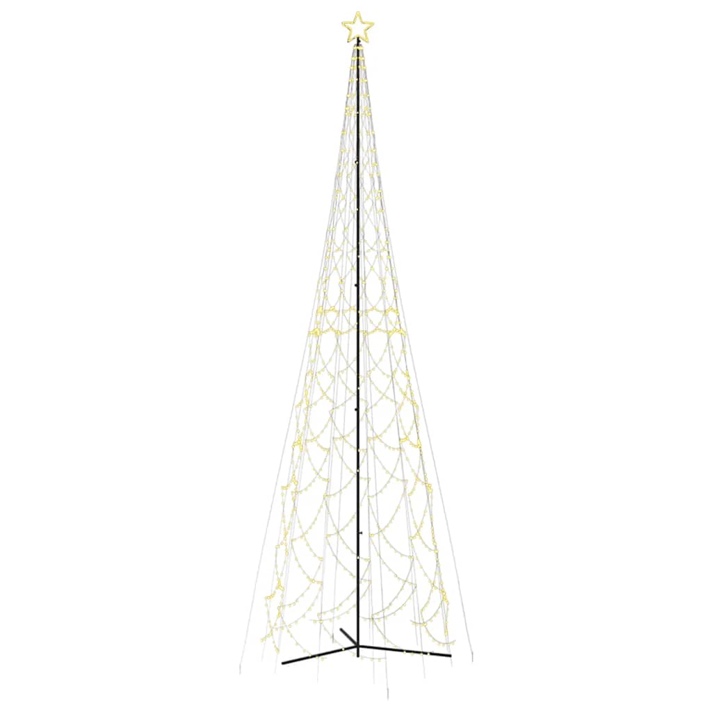 vidaXL Christmas Cone Tree Warm White 1134 LEDs 230x800 cm