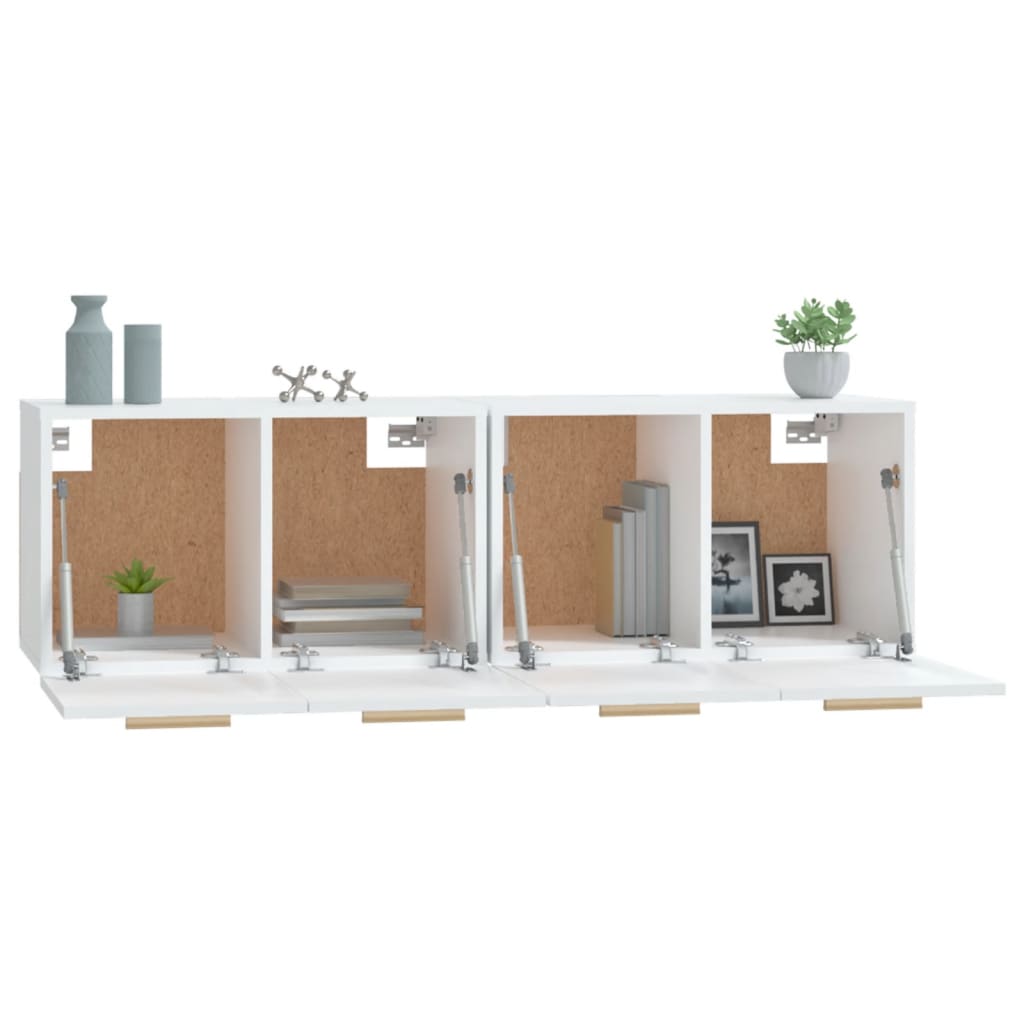 Wall Cabinets 2 pcs White 60x36.5x35 cm Engineered Wood