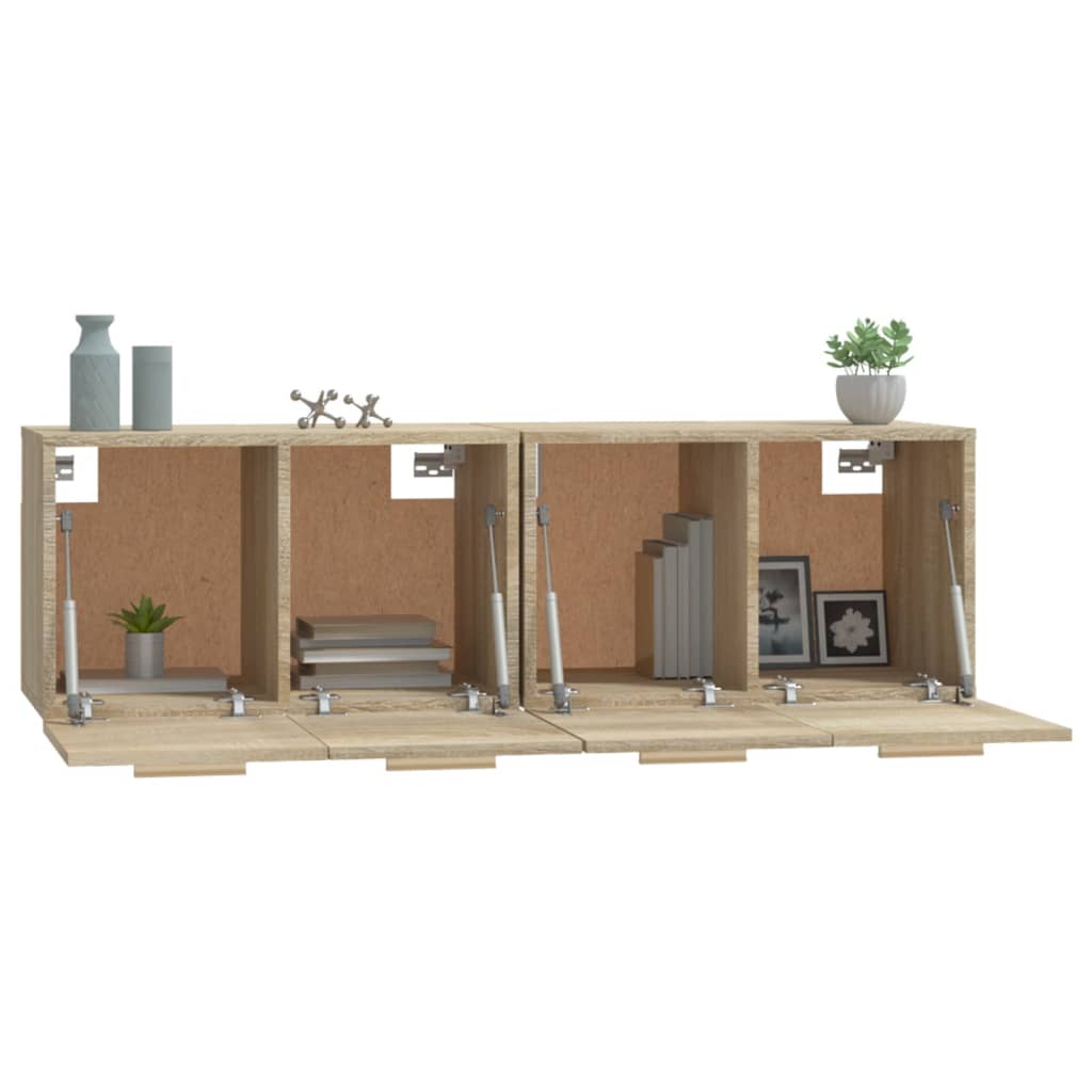 Wall Cabinets 2 pcs Sonoma Oak 60x36.5x35 cm Engineered Wood