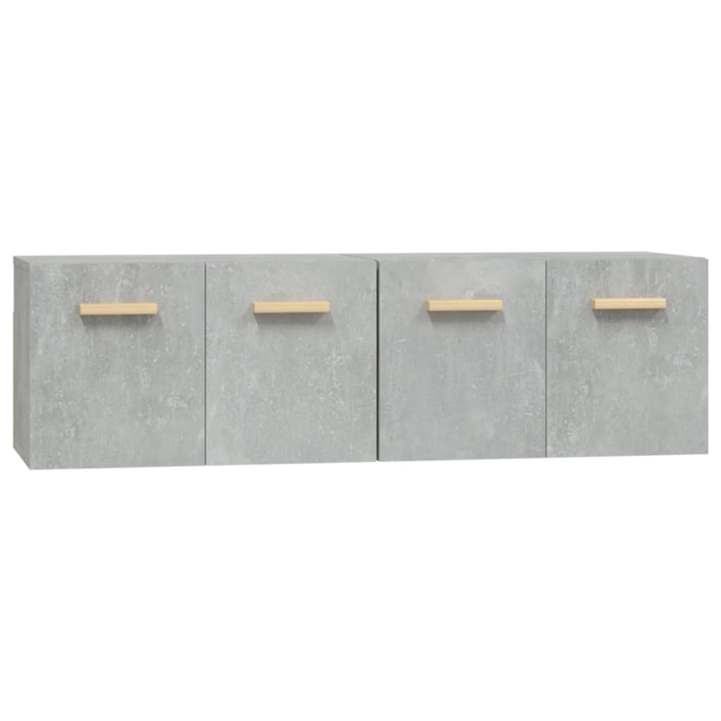 Wall Cabinets 2 pcs Concrete Grey 60x36.5x35 cm Engineered Wood