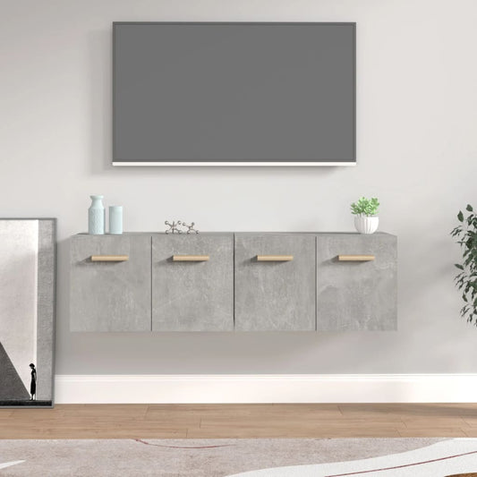 Wall Cabinets 2 pcs Concrete Grey 60x36.5x35 cm Engineered Wood