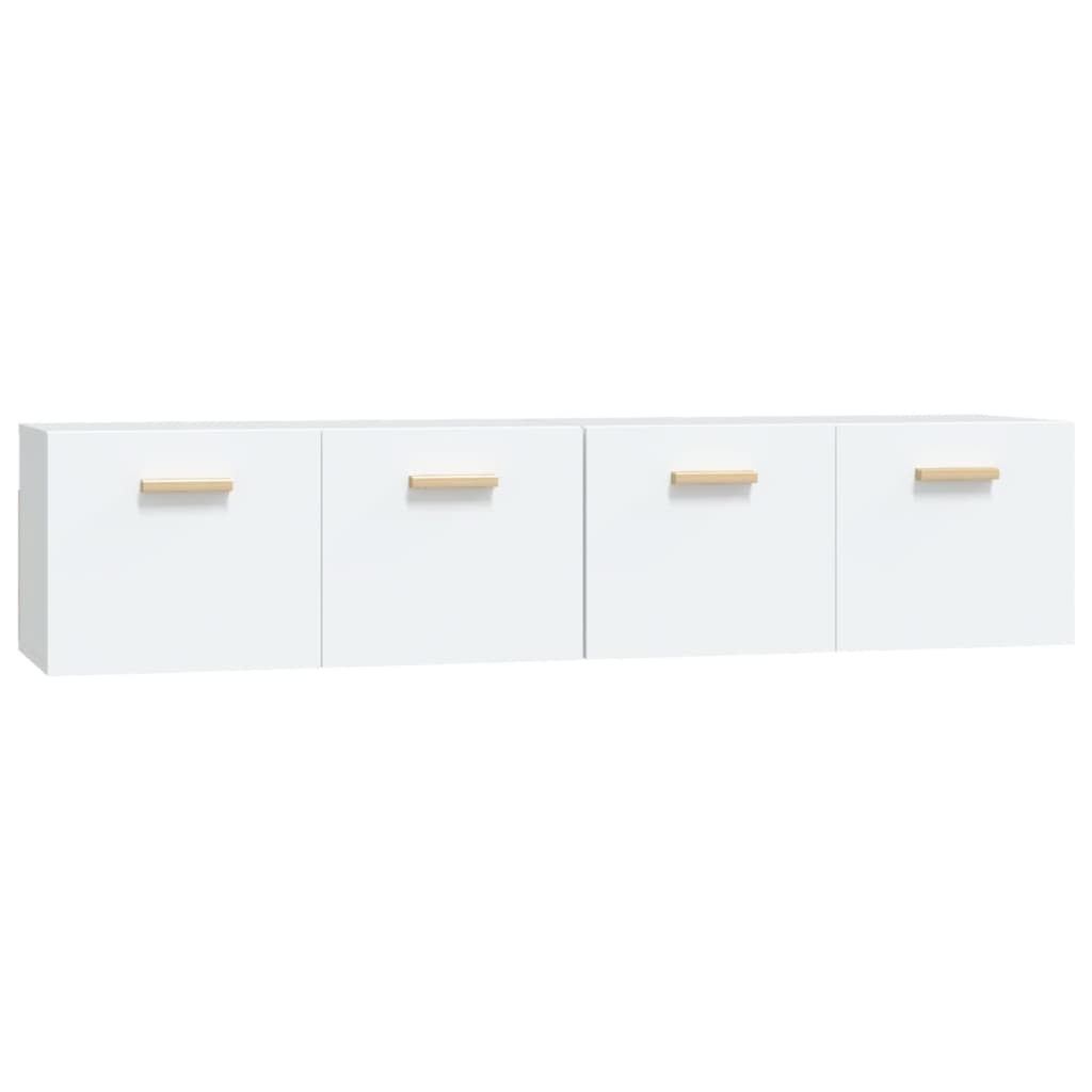 Wall Cabinets 2 pcs White 80x35x36.5 cm Engineered Wood